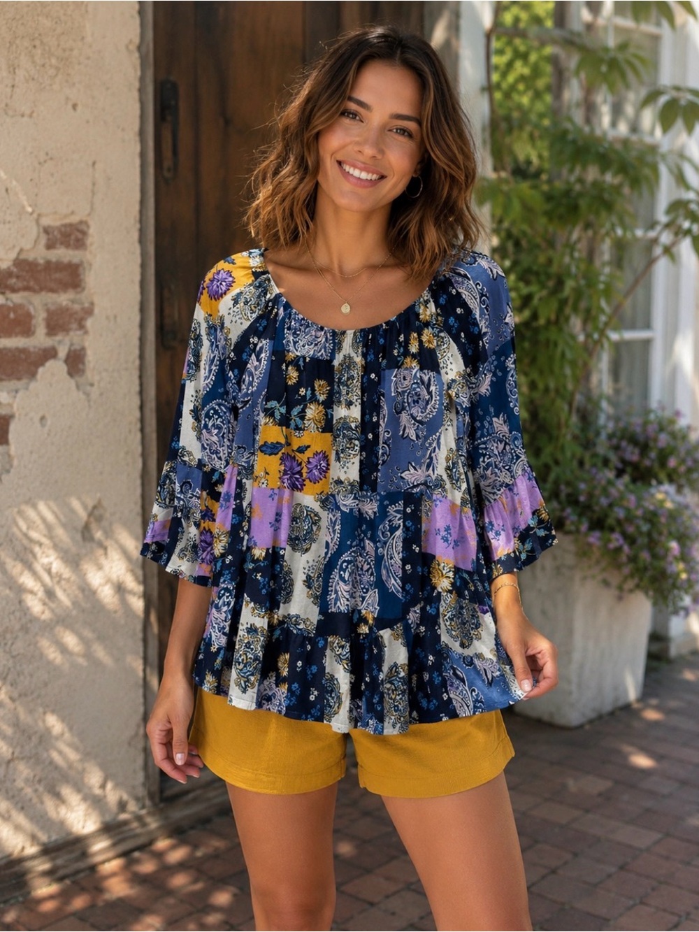 Style & Co women’s patchwork top